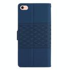 For iPhone 16e Diamond Embossed Skin Feel Leather Phone Case(Dark Blue) - 3