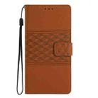 For iPhone 17 Diamond Embossed Skin Feel Leather Phone Case(Brown) - 2