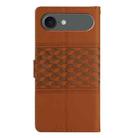 For iPhone 17 Air Diamond Embossed Skin Feel Leather Phone Case(Brown) - 3