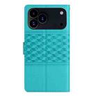 For iPhone 17 Pro Diamond Embossed Skin Feel Leather Phone Case(Blue) - 3