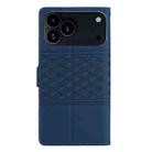 For iPhone 17 Pro Diamond Embossed Skin Feel Leather Phone Case(Dark Blue) - 3
