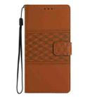 For iPhone 17 Pro Max Diamond Embossed Skin Feel Leather Phone Case(Brown) - 2