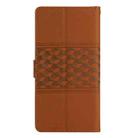 For iPhone 17 Pro Max Diamond Embossed Skin Feel Leather Phone Case(Brown) - 3