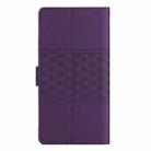 For iPhone 17 Pro Max Diamond Embossed Skin Feel Leather Phone Case(Purple) - 3