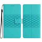 For iPhone 17 Pro Max Diamond Embossed Skin Feel Leather Phone Case(Blue) - 1
