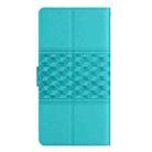 For iPhone 17 Pro Max Diamond Embossed Skin Feel Leather Phone Case(Blue) - 3
