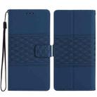 For iPhone 17 Pro Max Diamond Embossed Skin Feel Leather Phone Case(Dark Blue) - 1