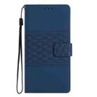 For iPhone 17 Pro Max Diamond Embossed Skin Feel Leather Phone Case(Dark Blue) - 2