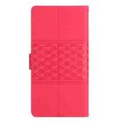 For iPhone 17 Pro Max Diamond Embossed Skin Feel Leather Phone Case(Red) - 3