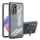 For Samsung Galaxy A53 5G Invisible Lens Bracket Matte Transparent Phone Case(Black) - 1