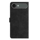 For iPhone 17 Air Flower Embossing Pattern Leather Phone Case(Black) - 3