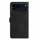 For iPhone 17 Pro Max Flower Embossing Pattern Leather Phone Case(Black) - 3