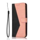 For iPhone 16 Plus Dual-color Stitching Leather Phone Case(Black Rose Gold) - 2