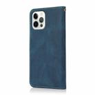 For iPhone 16 Pro Dual-color Stitching Leather Phone Case(Blue Green) - 3