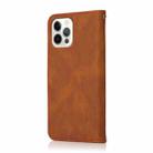 For iPhone 16 Pro Dual-color Stitching Leather Phone Case(Brown Red) - 3