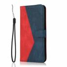 For iPhone 16 Pro Max Dual-color Stitching Leather Phone Case(Red Blue) - 2