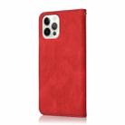 For iPhone 16 Pro Max Dual-color Stitching Leather Phone Case(Red Blue) - 3