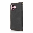 For iPhone 17 Dual-color Stitching Leather Phone Case(Black Brown) - 3