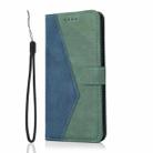 For iPhone 17 Air Dual-color Stitching Leather Phone Case(Blue Green) - 2