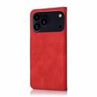For iPhone 17 Pro Max Dual-color Stitching Leather Phone Case(Red Blue) - 3