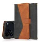 For iPhone 17 Pro Max Dual-color Stitching Leather Phone Case(Black Brown) - 1