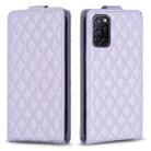 For OPPO  A72 / A52 /A92 Diamond Lattice Vertical Flip Leather Phone Case(Purple) - 1