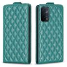 For OPPO  A74 5G / A93 5G /A54 5G Diamond Lattice Vertical Flip Leather Phone Case(Green) - 1