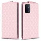 For OPPO  A74 5G / A93 5G /A54 5G Diamond Lattice Vertical Flip Leather Phone Case(Pink) - 1