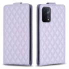 For OPPO  A74 5G / A93 5G /A54 5G Diamond Lattice Vertical Flip Leather Phone Case(Purple) - 1