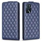 For OPPO A16S / A54S / A55 5G Diamond Lattice Vertical Flip Leather Phone Case(Blue) - 1