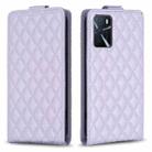 For OPPO A16S / A54S / A55 5G Diamond Lattice Vertical Flip Leather Phone Case(Purple) - 1