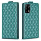 For OPPO A74 4G / F19 4G Diamond Lattice Vertical Flip Leather Phone Case(Green) - 1