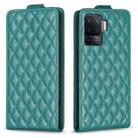 For OPPO A94 / Reno5 F / F19 Pro Diamond Lattice Vertical Flip Leather Phone Case(Green) - 1