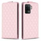 For OPPO A94 / Reno5 F / F19 Pro Diamond Lattice Vertical Flip Leather Phone Case(Pink) - 1