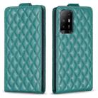 For OPPO A94 5G / F19 Pro+ Diamond Lattice Vertical Flip Leather Phone Case(Green) - 1