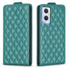 For OPPO A96 5G / Reno7 Z Diamond Lattice Vertical Flip Leather Phone Case(Green) - 1