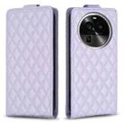 For OPPO Find X6 Pro Diamond Lattice Vertical Flip Leather Phone Case(Purple) - 1