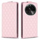 For OPPO Find X6 Diamond Lattice Vertical Flip Leather Phone Case(Pink) - 1