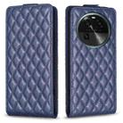 For OPPO Find X6 Diamond Lattice Vertical Flip Leather Phone Case(Blue) - 1