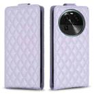 For OPPO Find X6 Diamond Lattice Vertical Flip Leather Phone Case(Purple) - 1