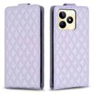 For Realme C53 Diamond Lattice Vertical Flip Leather Phone Case(Purple) - 1