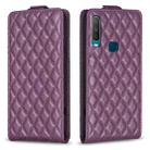 For vivo Y11 / Y15 / Y12 / Y17 Diamond Lattice Vertical Flip Leather Phone Case(Dark Purple) - 1