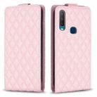 For vivo Y11 / Y15 / Y12 / Y17 Diamond Lattice Vertical Flip Leather Phone Case(Pink) - 1