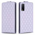 For vivo Y20 / Y20s / Y11s / Y12s Diamond Lattice Vertical Flip Leather Phone Case(Purple) - 1