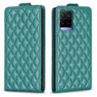 For vivo Y21 / Y21s / Y33s Diamond Lattice Vertical Flip Leather Phone Case(Green) - 1