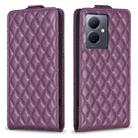 For vivo Y78 5G Diamond Lattice Vertical Flip Leather Phone Case(Dark Purple) - 1