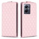 For vivo Y78 5G Diamond Lattice Vertical Flip Leather Phone Case(Pink) - 1