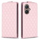 For vivo Y27 4G Diamond Lattice Vertical Flip Leather Phone Case(Pink) - 1