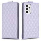 For Samsung Galaxy A13 4G/5G Diamond Lattice Vertical Flip Leather Phone Case(Purple) - 1