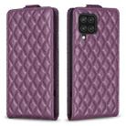 For Samsung Galaxy A32 4G Diamond Lattice Vertical Flip Leather Phone Case(Dark Purple) - 1